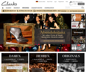 screen-shot Clarks.de